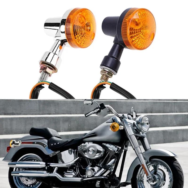 Motorcycle Retrofit Vintage Yellow Cover Turn Signal Light for 125 Cruiser Motorcycle Turn Signal Indicator