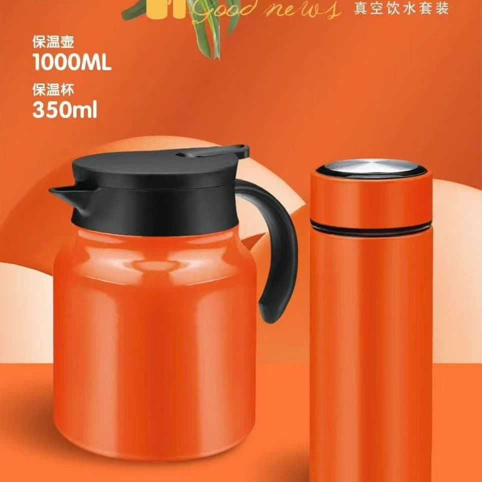 Good Fortune Orange Double High-end Tea Steeping Pot Practical Business Gift Premium Souvenir Opening Ceremony Gift Box Wholesale