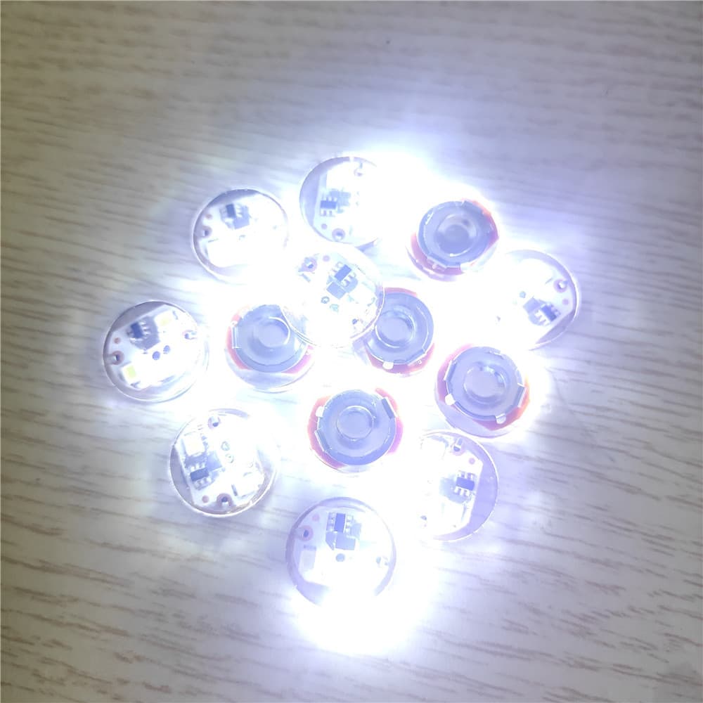 Viral TikTok White LED Waterproof Light Panels, Vibration Flash Round Clothing Lights, Shoe Lights, Backpack Lights, Toy Lights 17m