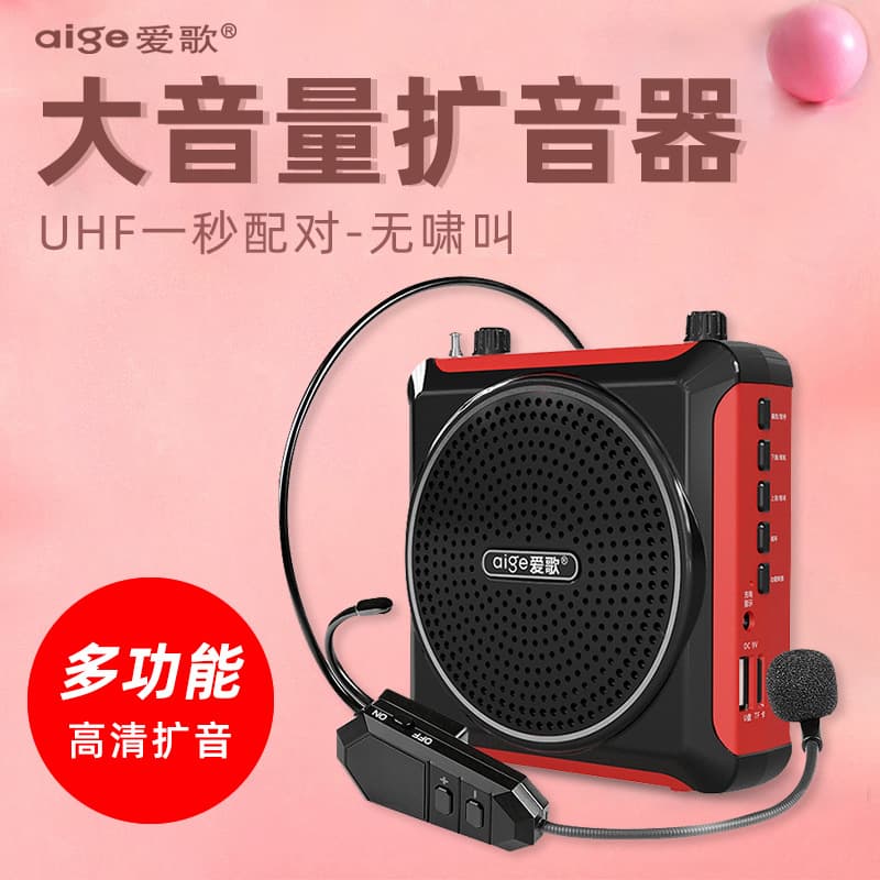 Q6 Small Bee Teaching, Tour Guide, Promotion Amplifier with Recording, Portable Waist-Hanging Player and Radio
