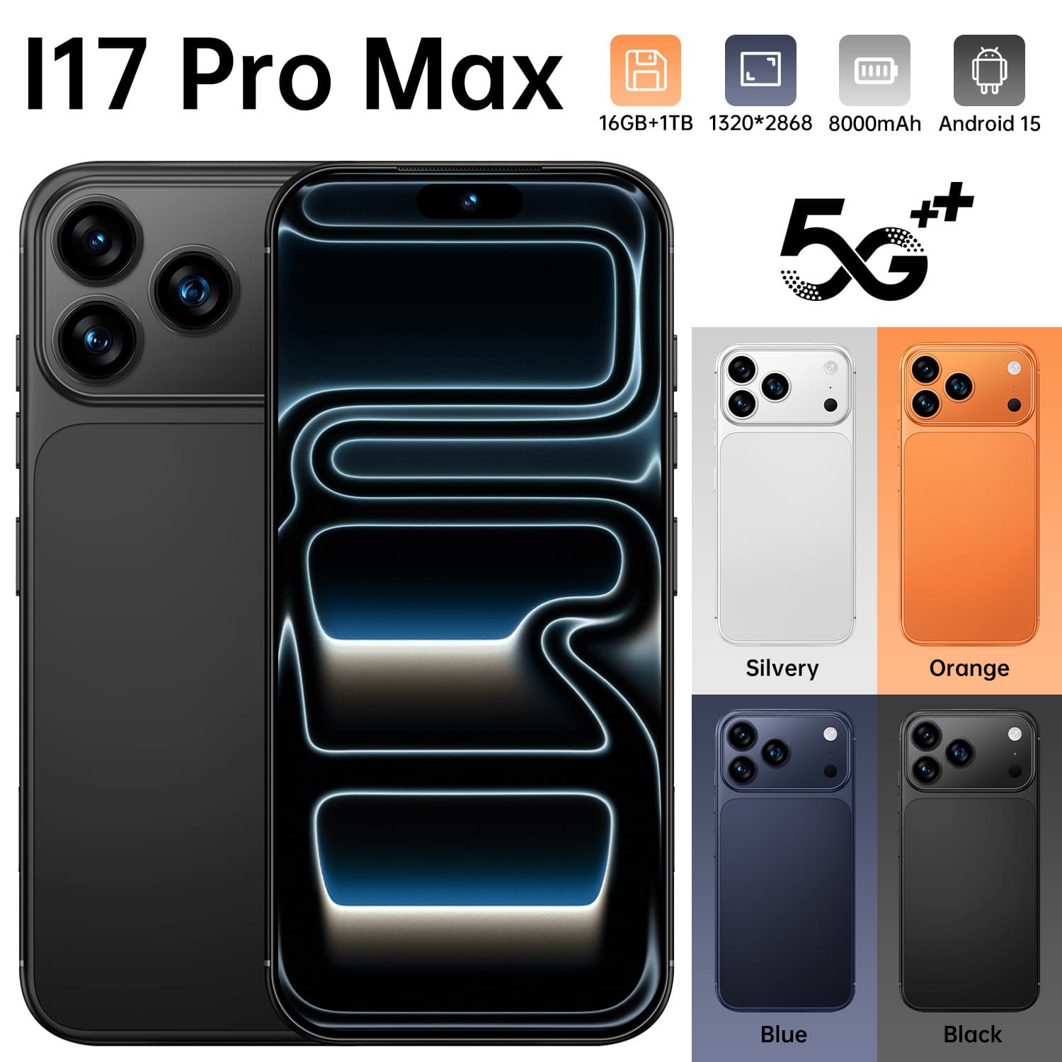 Cross-border exclusive 6+128G new I17ProMax cross-border mobile phone 7.3-inch high-definition screen smartphone dropshipping