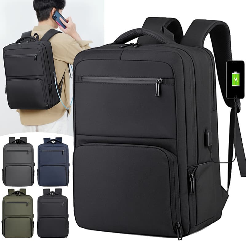 New Cross-Border Casual Commuter Backpack for Men, Large Capacity Water-Resistant Laptop Backpack, Fashion Travel Backpack