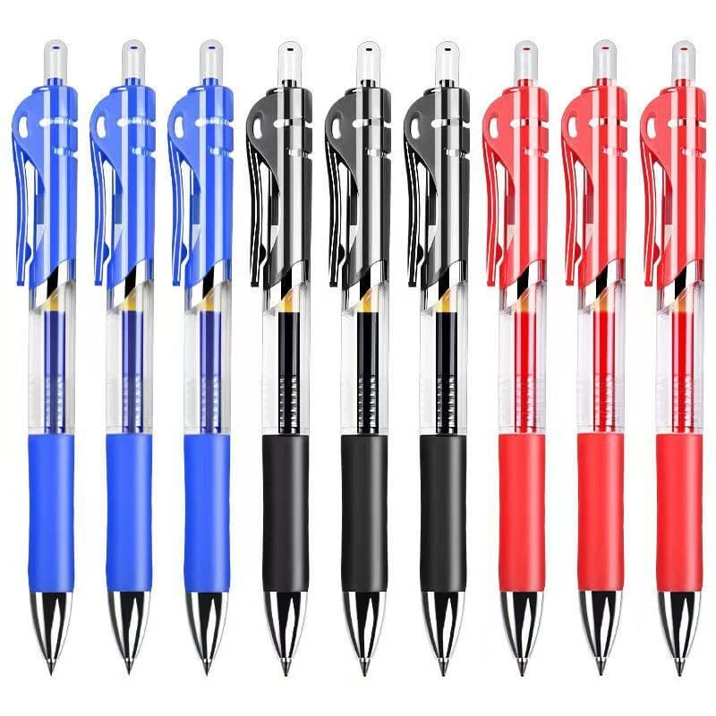 K35 Press Gel Pen Wholesale Carbon Sign Pen Red Black Blue 0.5mm Student Office Stationery Business Pen