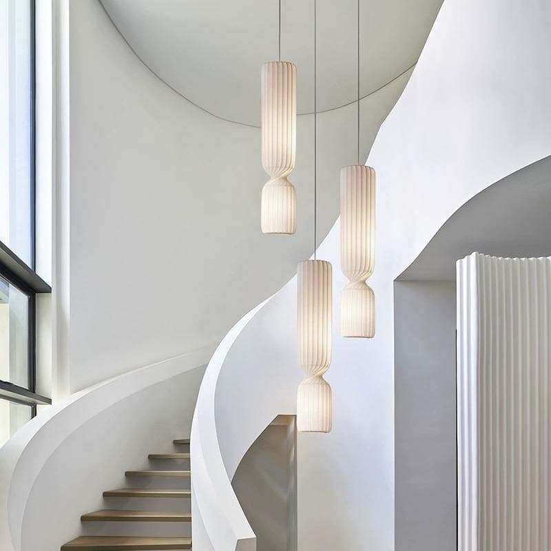 Japanese wabi-sabi style chandelier imitation marble staircase chandelier villa living room luxury dining room chandelier table lamp