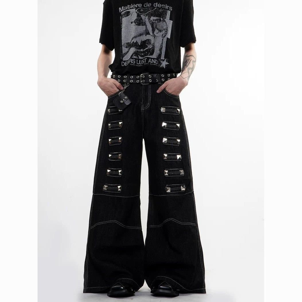 Original American High-Street Light Y2K Heavy-Duty Micro-Flare Jeans for Men and Women, Straight-Leg Wide-Leg Long Pants