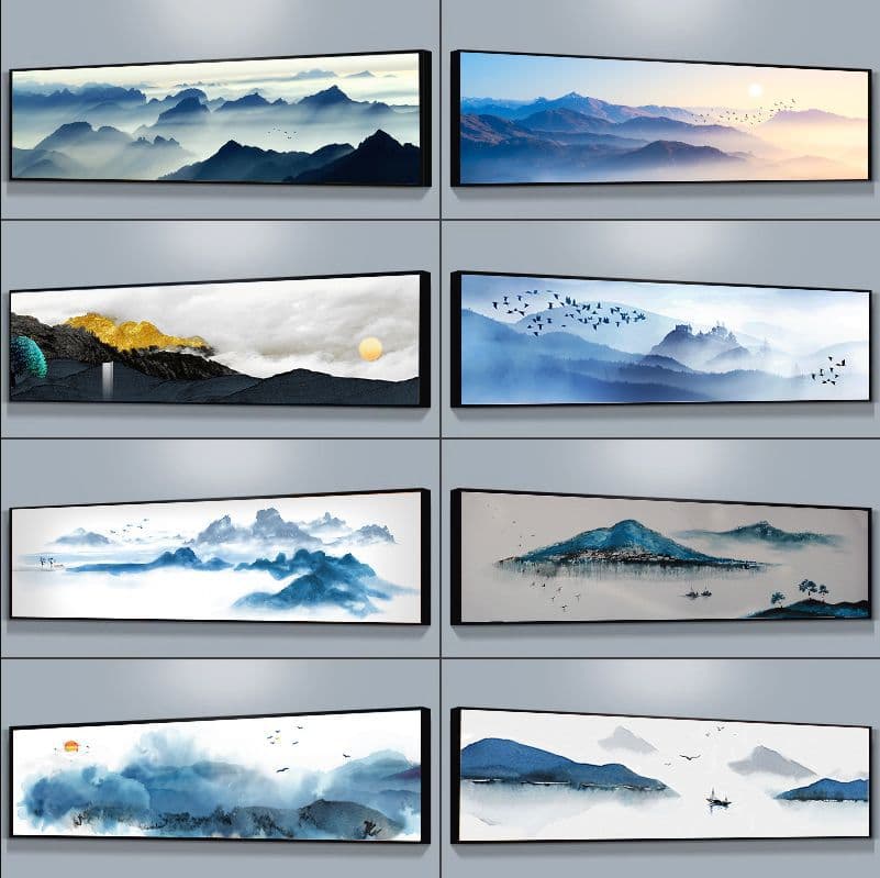 Master bedroom bedside decoration painting new Chinese style living room sofa background wall hanging painting room tea room Zen landscape painting