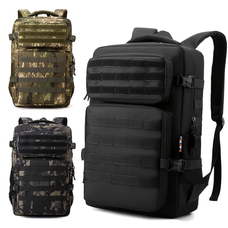 Large-capacity water-repellent outdoor camouflage casual backpack men's outdoor backpack