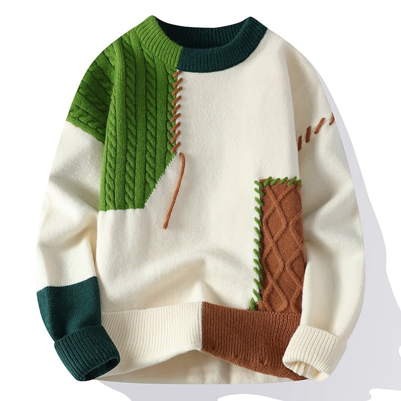In stock, Japanese cross-border hot-selling, autumn/winter new casual crewneck sweater base layer, loose sweater for men's wear
