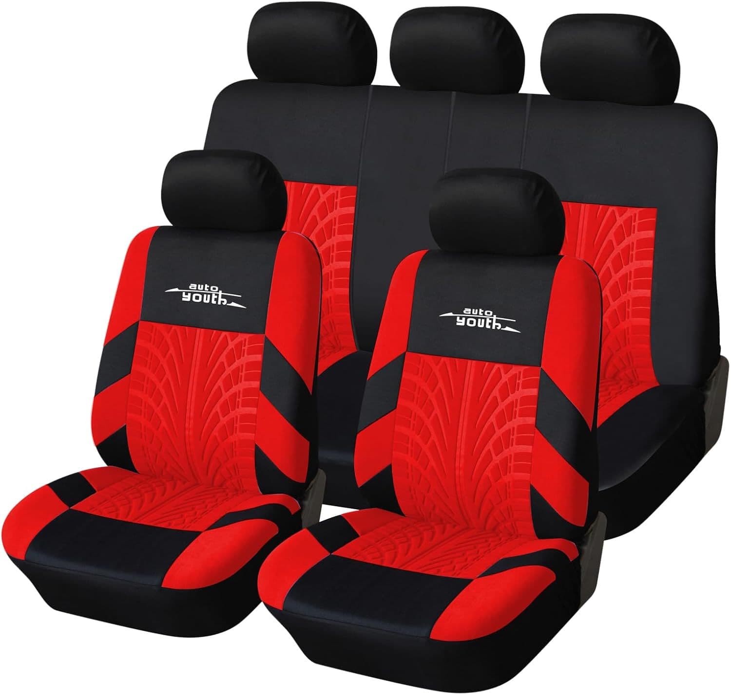 Universal 5-Seat Comfort Polyester Car Seat Covers with Letter Embroidery Press Model for Russian Export