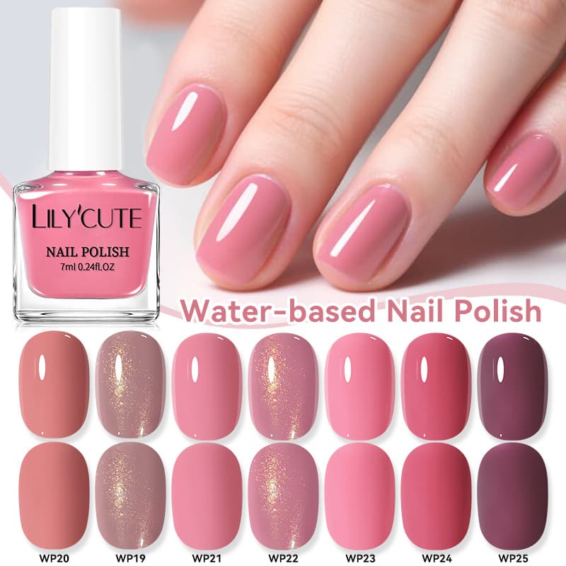 LULY'CUTE Cross-Border New Set of Manicure Water-Based Nail Polish, Translucent Quick-Drying Nail Polish for Manicure