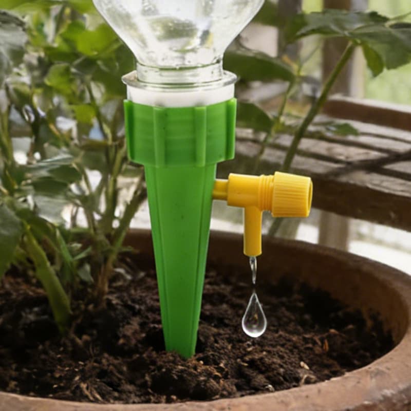 Automatic flower watering device, lazy flower watering device, adjustable water flow dripper, potted plant watering device, drip irrigation