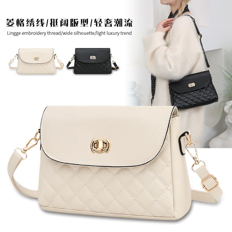 Simple women's bag 2025 new rhombus small bag women's mini mobile phone bag Korean version versatile single shoulder crossbody small square bag