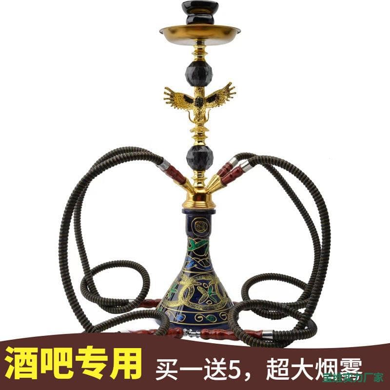 Shisha Hookah Full Set Arabic Water Pipe Bar KTV Filter Large Glass Home Use