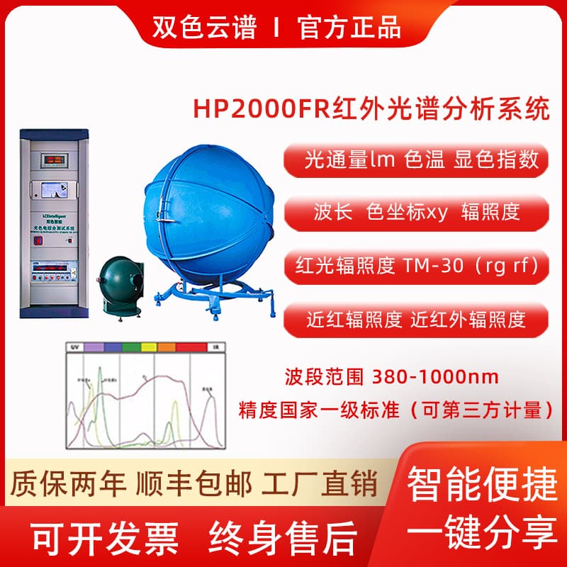 HP2000FR Infrared Spectrum Testing System Medical Lamp Beauty Lamp Test Radiation Energy Infrared Wavelength