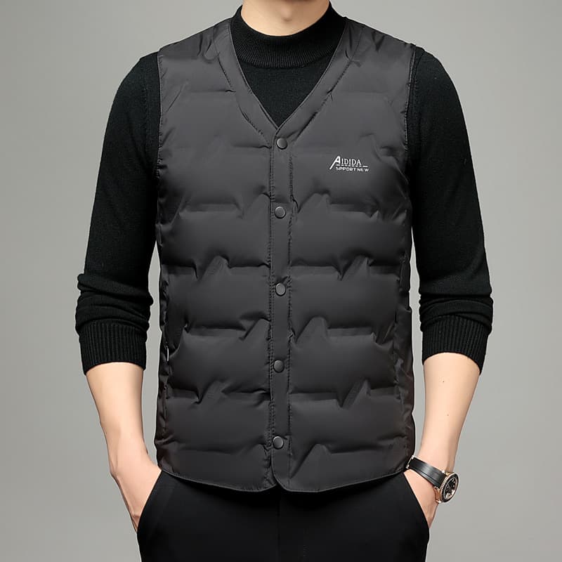 2025 New Winter Down Vest for Men, Warm Sleeveless Jacket, Lightweight Down Vest Liner for Middle-Aged and Elderly