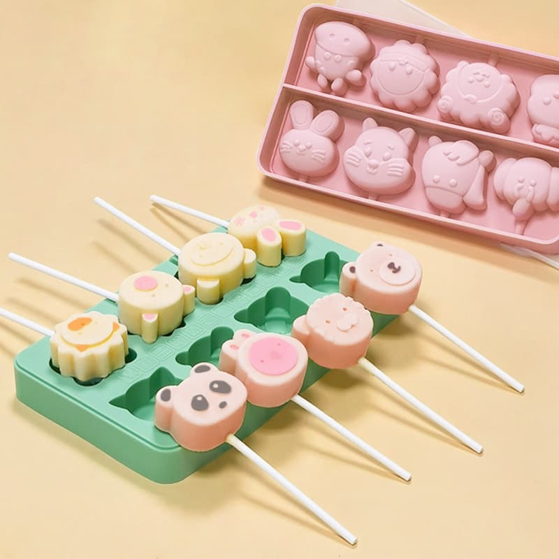 3-cavity Children Cartoon Silicone Cheese Stick Baking Tool Making Candy Chocolate Baby Snack Mold Modern Simple Irregular Shape