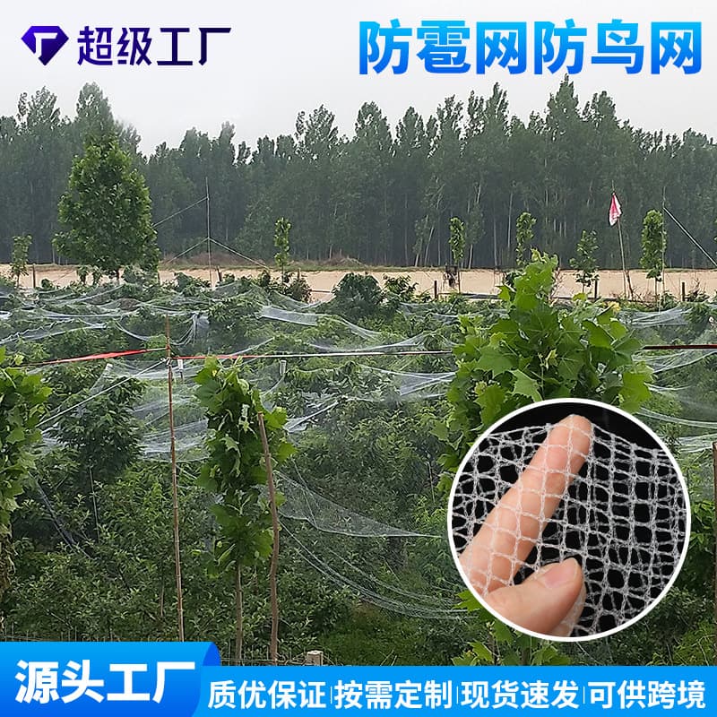 Hail protection net manufacturers produce insect and mosquito prevention nets, vineyard bird protection nets, polyethylene fruit and vegetable farm flower anti-hail nets.