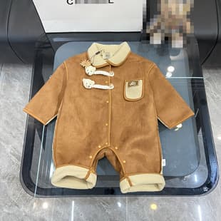 Newborn Baby Clothes Autumn/Winter Padded Boy/Girl Thick Bodysuit, Romper, Full Moon One-Year-Old Outdoor Cotton Suit