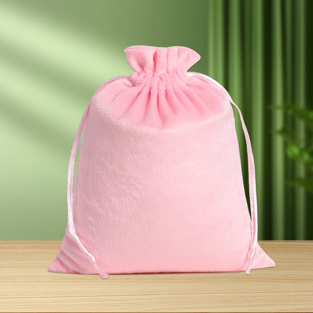 Wholesale Drawstring Velvet Jewelry Bag, Earphone Storage Pouch, Large Velvet Black Drawstring Bag Custom