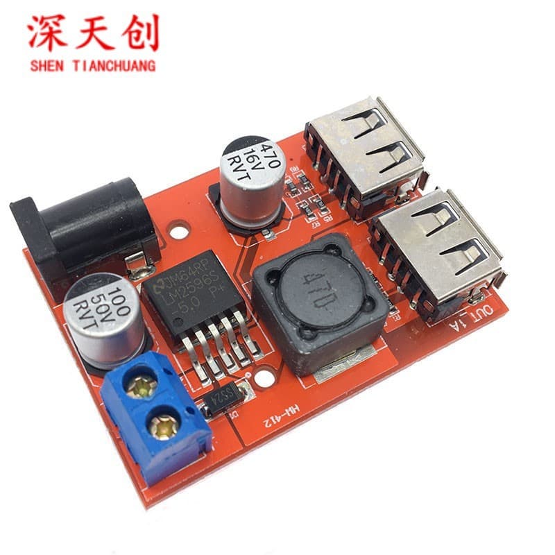 9V/12V/24V/36V to 5V Step-Down Module DC-DC Car Charger Solar 3A Regulated Power Supply Module
