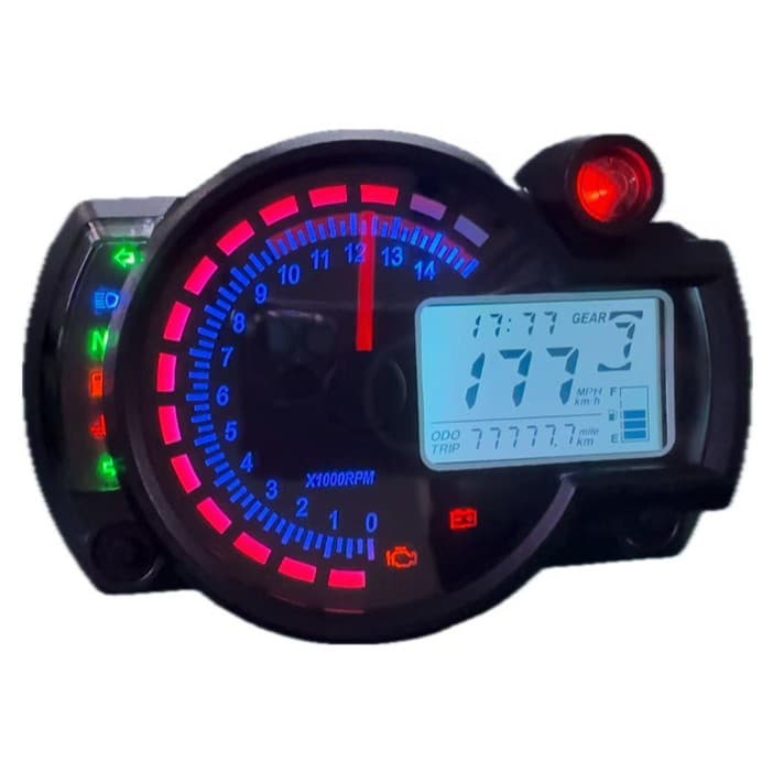 KOSO Modified Motorcycle Instrument Panel with Illuminated Digital Display
