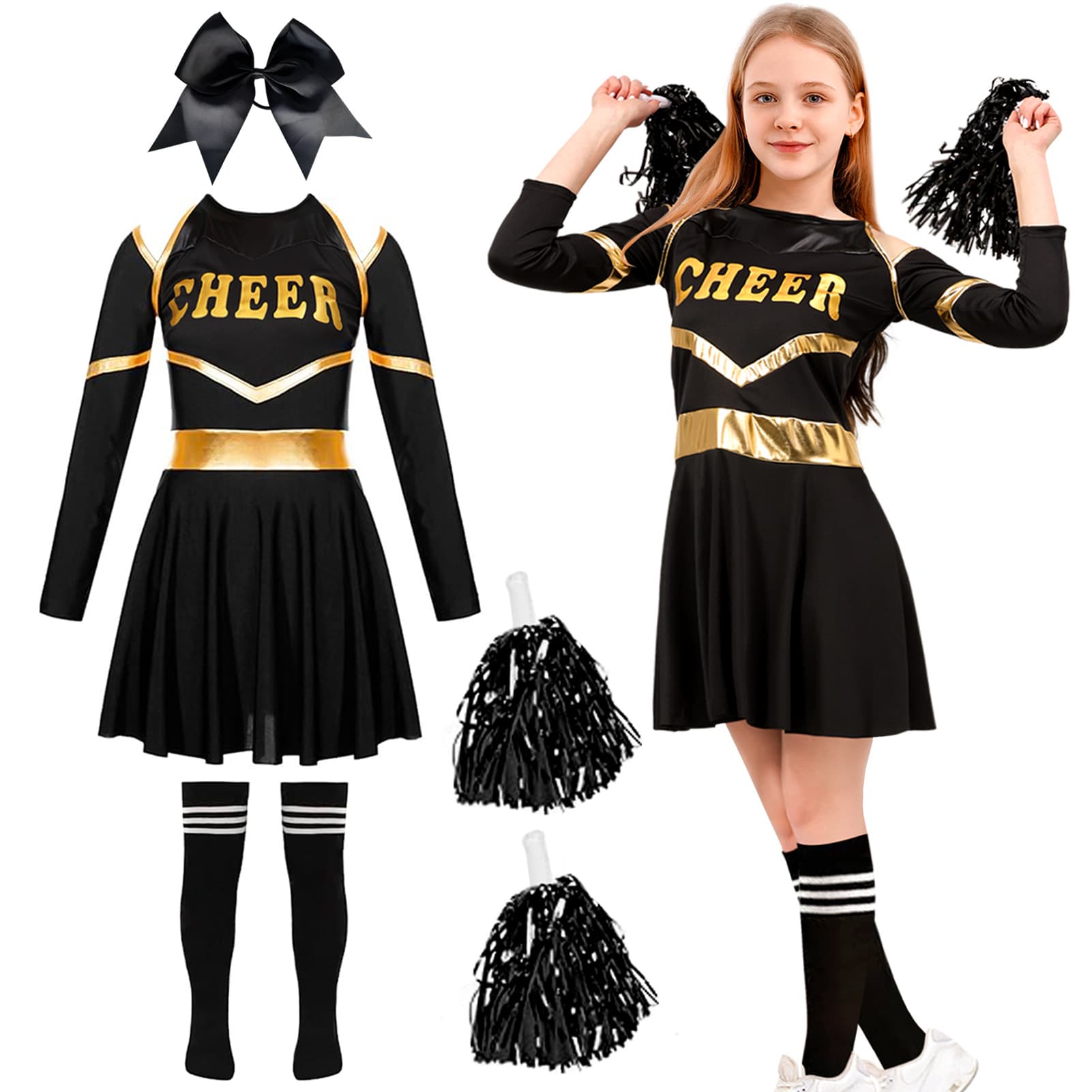 New cheerleading cos football baby same style clothing pleated skirt sports meeting cheerleading animation costume