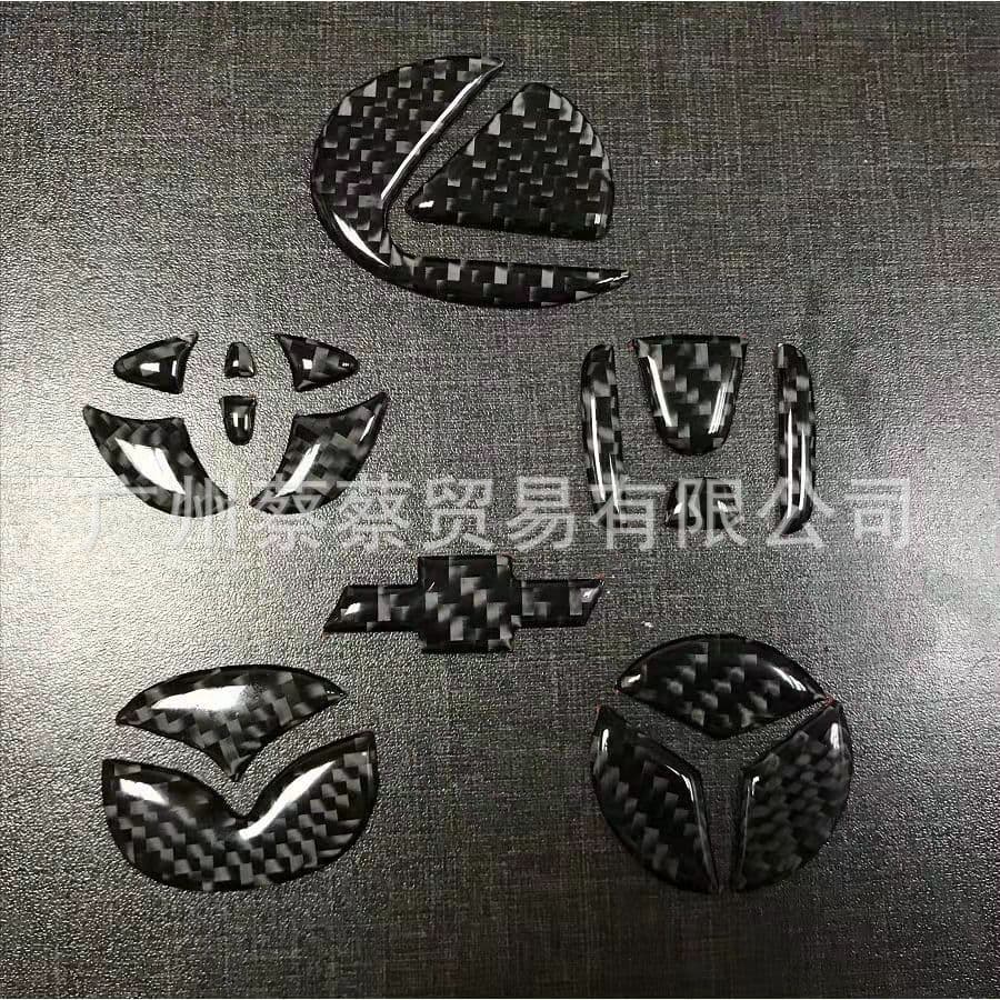 Genuine Carbon Fiber Sticker for Car Interior Steering Wheel Groove, Mercedes Nissan Steering Wheel Modification Emblem Sticker