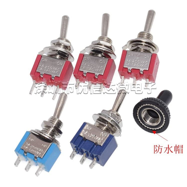Twist switch MTS102/103 button single three-legged two-speed rocking switch 3-pin two-speed MTS-102C2