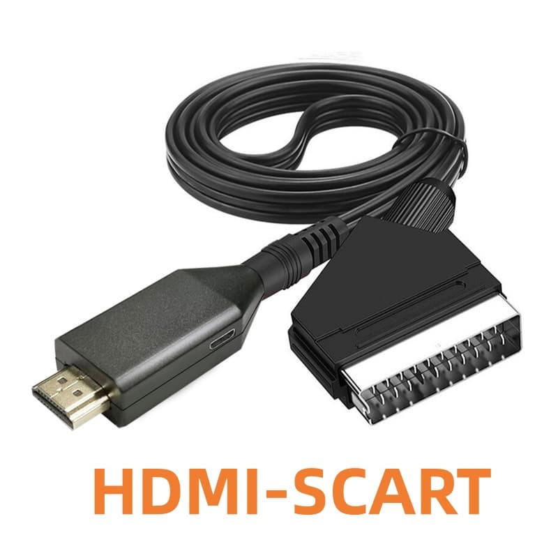 HDMI to SCART Video Converter HDMI to SCART Scart Head Audio-Video Conversion Box Connection Cable 1m