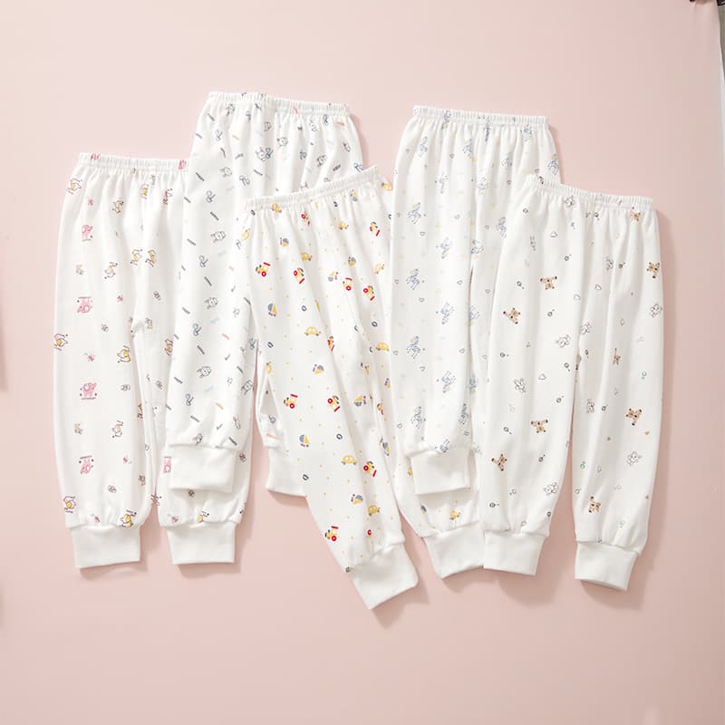 Newborn Baby Long Pants Closed-Crotch Autumn Pants Spring and Autumn Newborn Toddler Comfortable Base Warm Sleep Pants