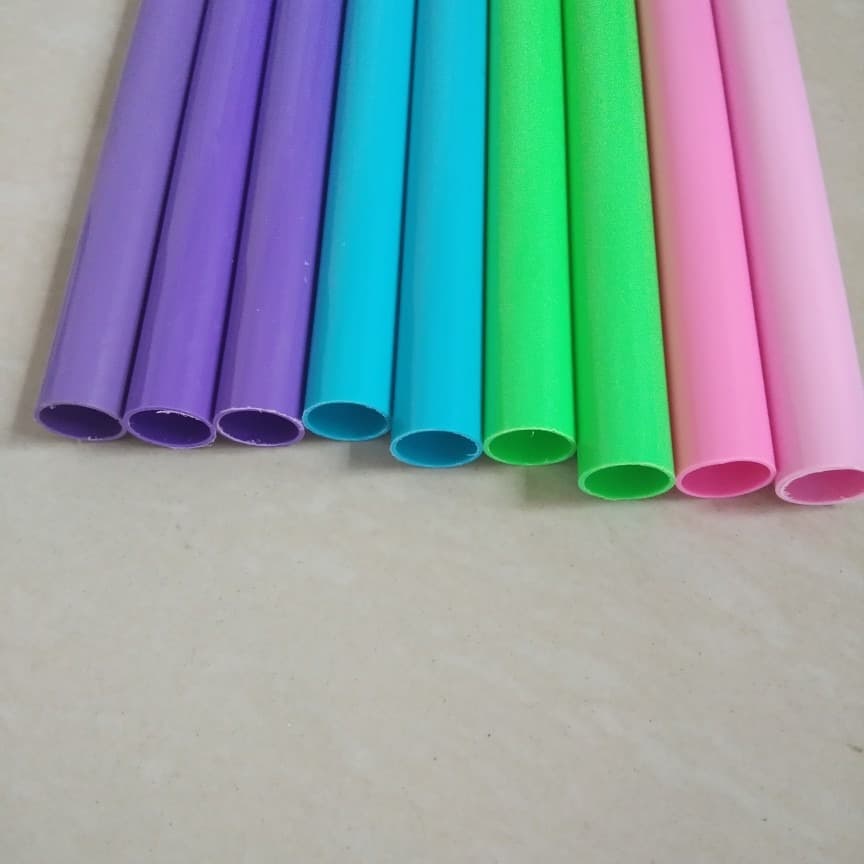 PP/PE colored plastic pipe, rigid plastic tube, piping