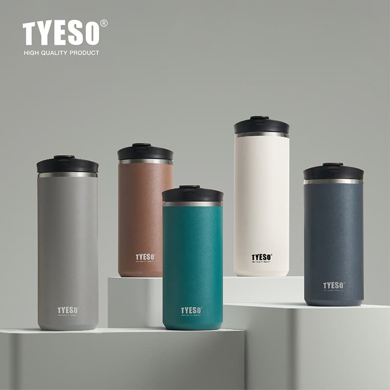 Tyeso New Insulated Cup Portable Flip-Top Direct Drinking Water Cup Coffee Cup Travel Car Cup Cooler Cup