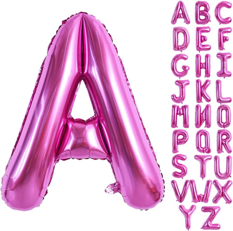TONIFUL 40 Inch Large Rose Red Letter A Balloon Giant Letter