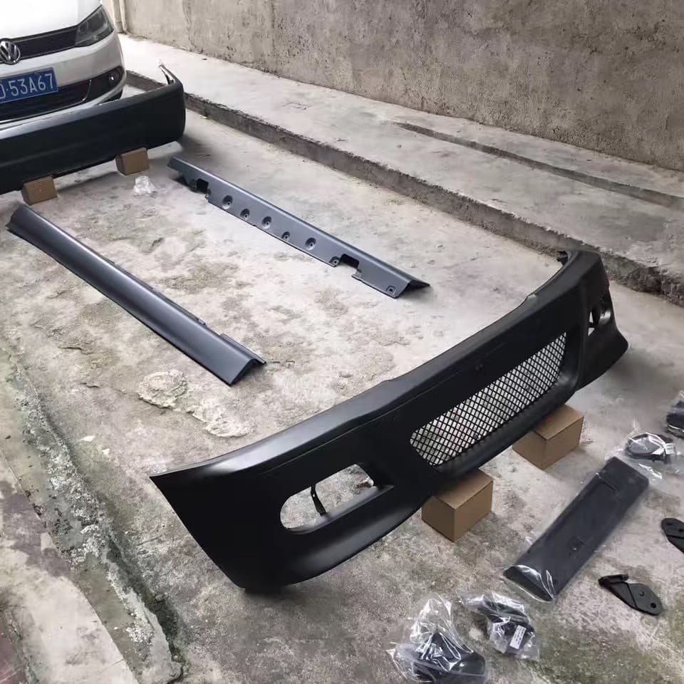 For BMW E46 M3 Conversion Old 3 Series Car Modification Parts Plastic Front Bumper Fog Light Rear Bumper Side Skirt Body Kit