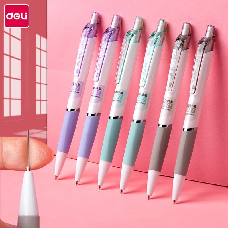 Deli Automatic Pencil for Students, Mechanical Pencil, Plastic Mechanical Pencil, Lead Drawing Push-Type Pencil Wholesale