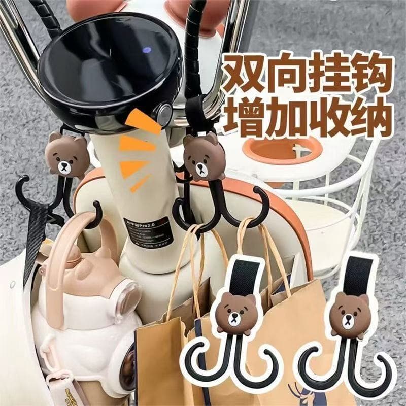 Electric vehicle hook front-mounted universal no-drill multi-functional hanging hook, for electric bike helmet takeaway hanging hook.