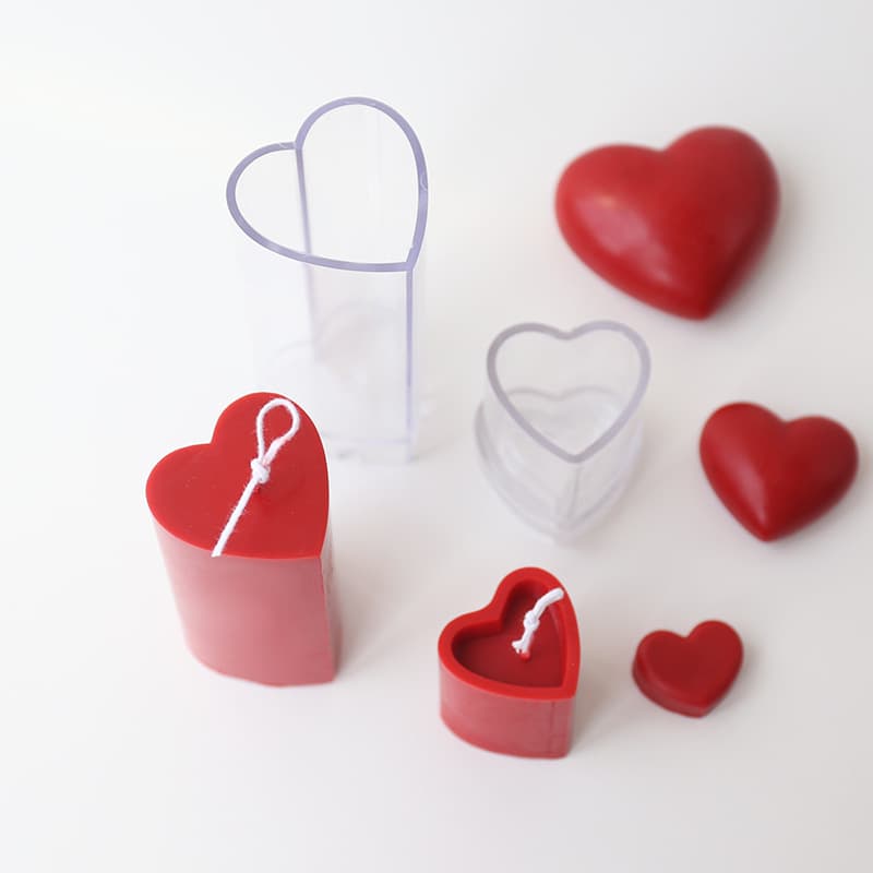 Valentine's Day Limited Acrylic Mold Heart 3D Candle Mold DIY Handmade PC Material Mold