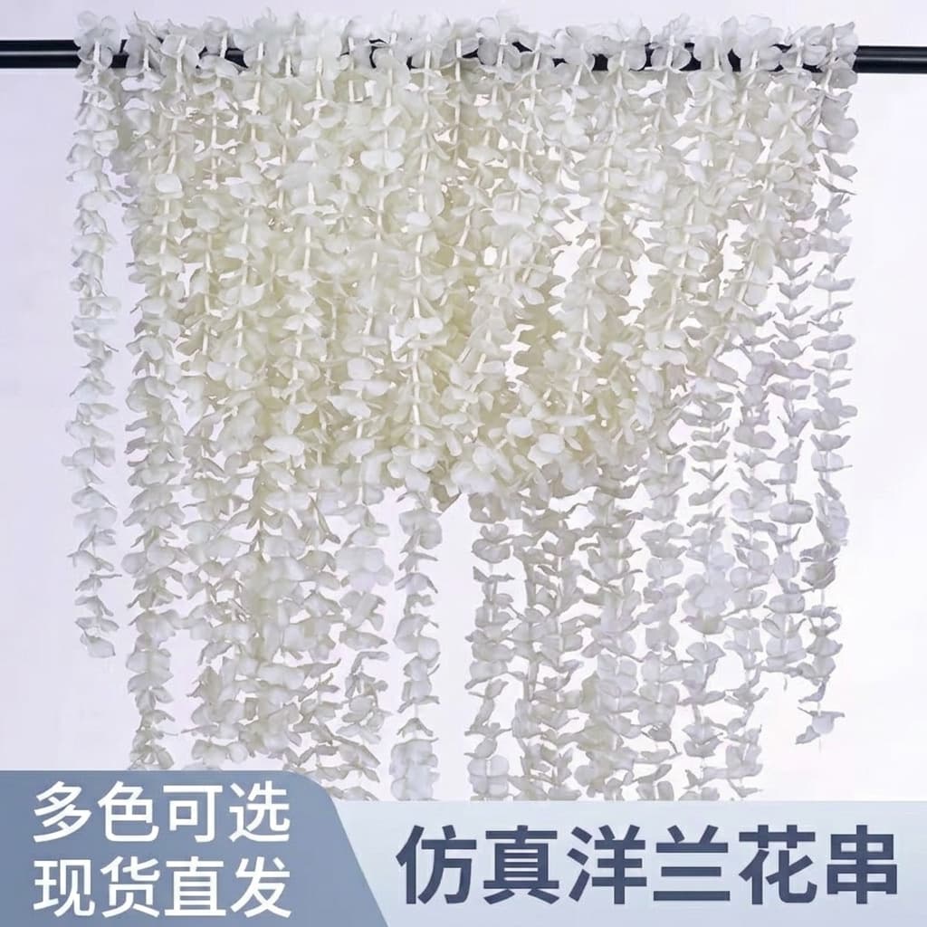 Artificial Cymbidium Orchid String Flowers Wedding Fake Flowers Indoor Ceiling Decoration Hanging Flowers Wedding Hydrangea Vine Winding Wisteria