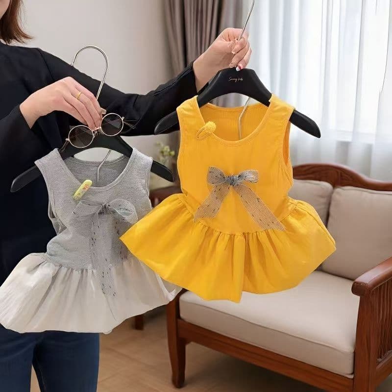【Sweet and Cute】Ballet Girl! Girls' Lyse Gray Ice Threaded Puffy Tank Top Sweet Princess Dress