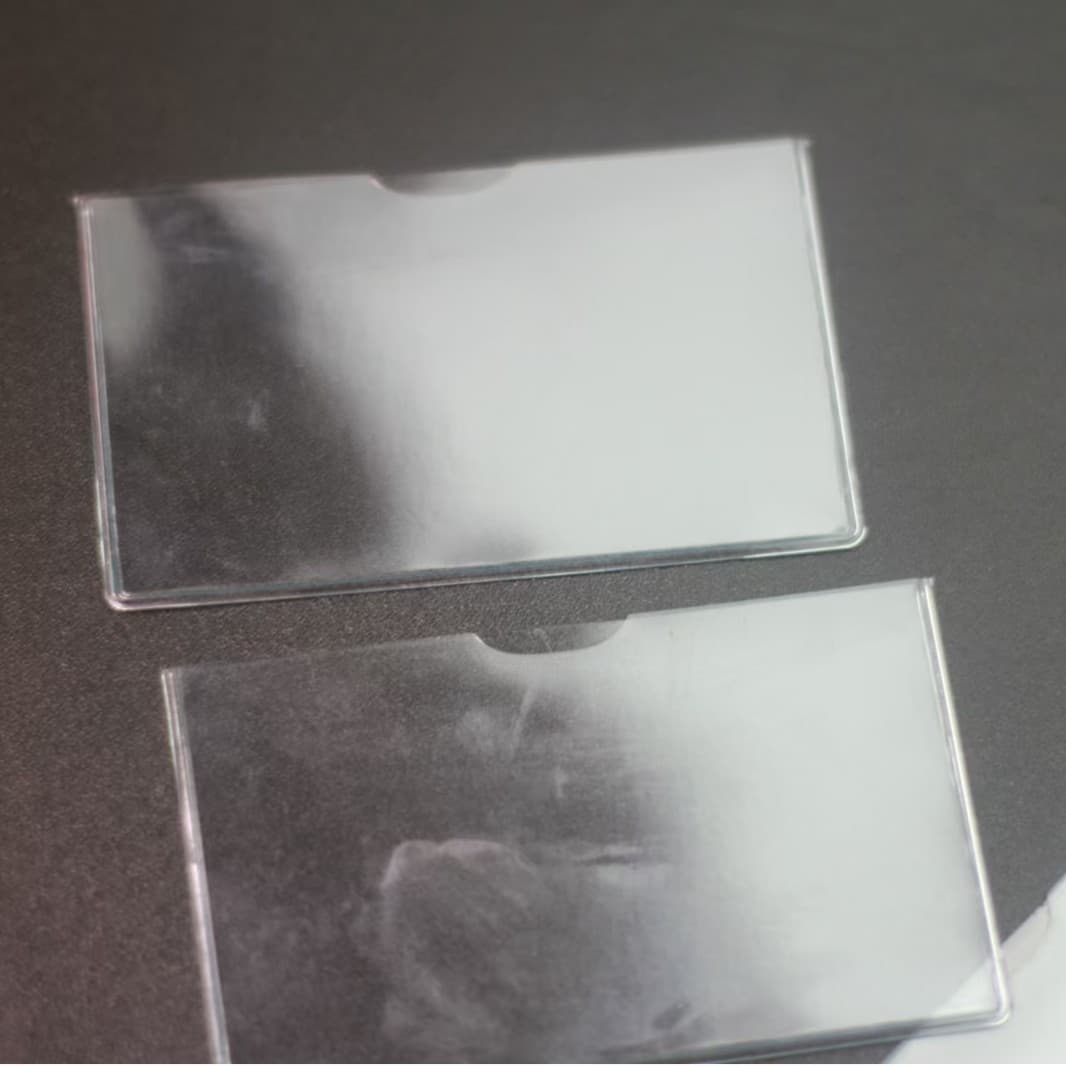 PVC transparent ID sleeve wholesale, business card social security card protector, student bus medical card waterproof card sleeve.