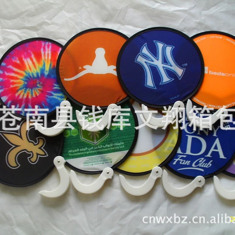 Professional Production Nylon Folding Advertising UFO Fan Gift Nylon Fan Frisbee Fan Free Design Logo Printing