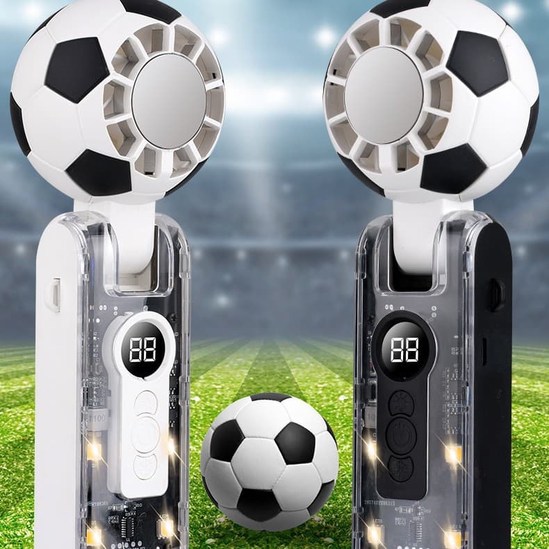 New X68 Cross-Border Football World Cup Handheld Fan Semiconductor Cooling Portable Charging Foldable Small Fan