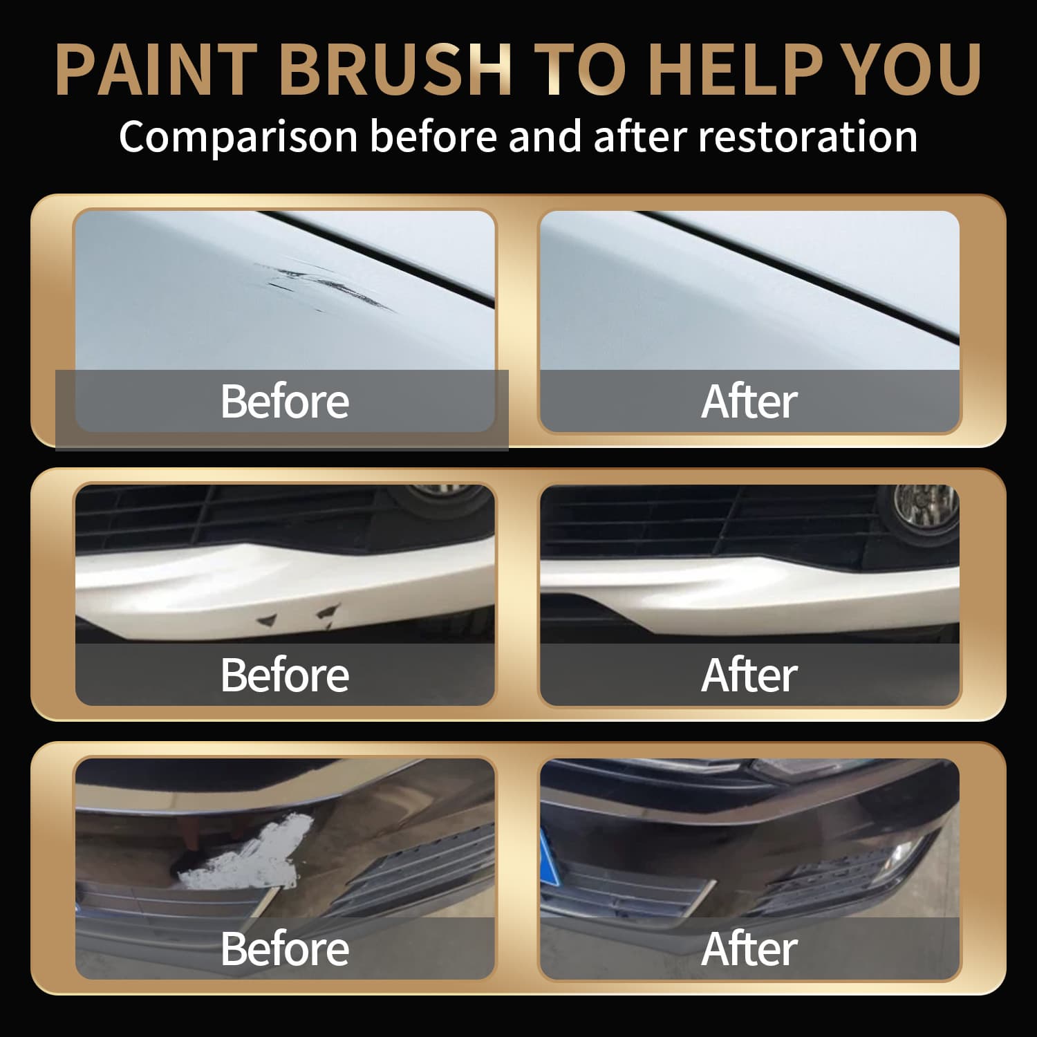 Car Scratch Repair Touch-Up Paint Pen, Black, Silver, Red, Pearl White Vehicle Paint Repair Pen