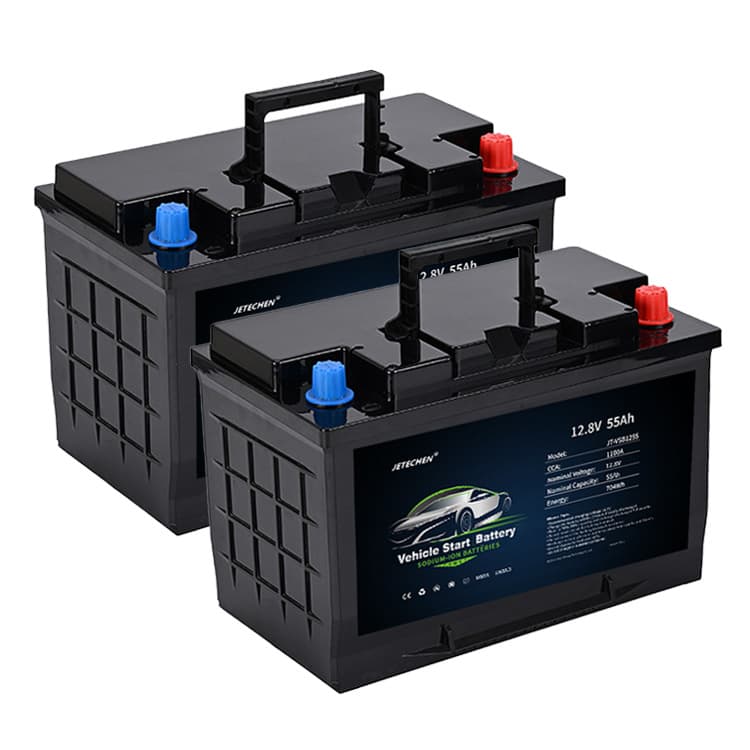 12V 55AH 1100CCA Vehicle High-Speed Starting Battery Sodium-Ion Rechargeable Battery Factory Direct Supply