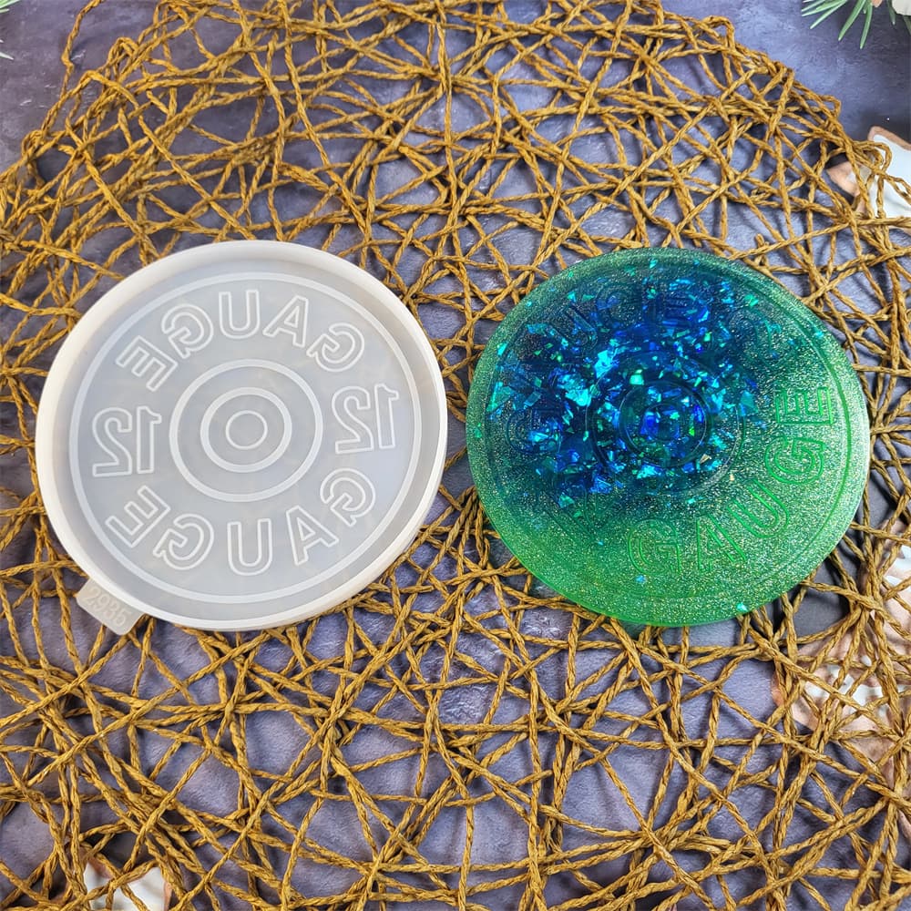 Shotgun Shell Coaster Resin Mold DIY Coaster Tea Cup Coaster Coffee Pad Silicone Mold