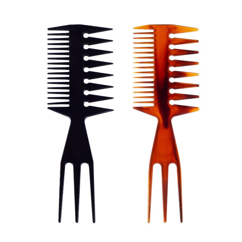 Men's Haircut Vintage Style Wide Tooth Comb Fishbone Comb Plastic Comb Fork Comb Hairdressing Comb Double Sided Comb Pomade Comb