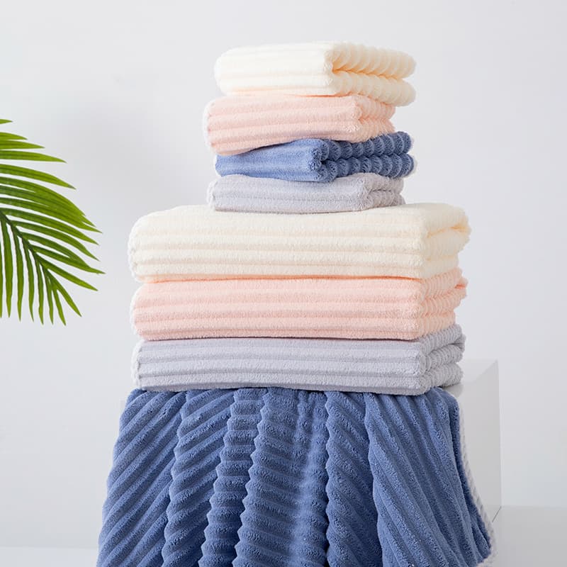 Candy Corduroy Towel, Home Thick Coral Fleece Towel, Absorbent Soft Towel, Bath Towel, Face Towel, Hand Towel