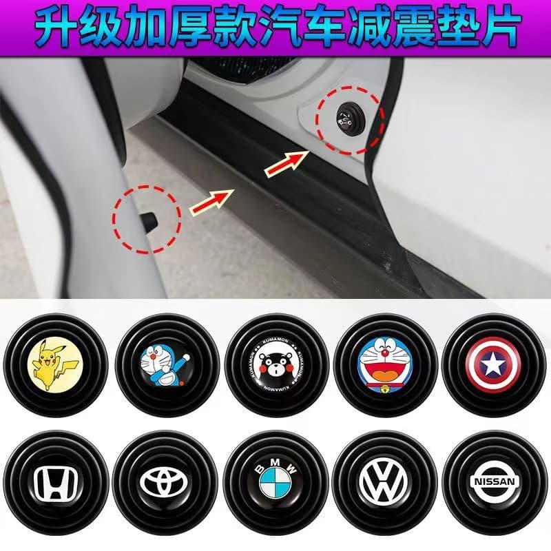 Car Anti-Vibration Pad Glow Silicone Bumper Pad Night Light Car Door Shock Absorbing Cushion