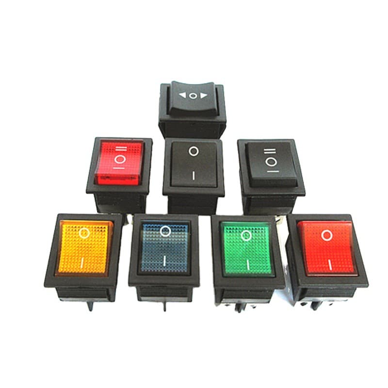 KCD4 Rocker Switch 30A 4-Pin with Light 6-Pin KCD4 2-Position 16A Rocker Switch High Current KCD4