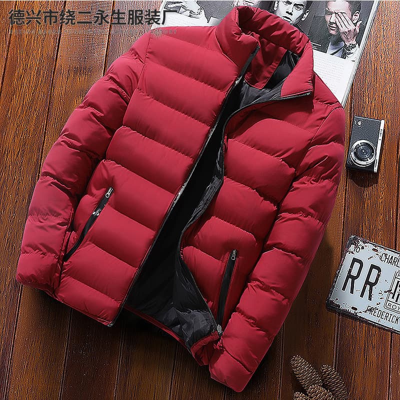 Foreign trade original single autumn and winter thickened sports cotton coat men's stand-up collar cardigan outdoor cotton jacket casual jacket warm cotton clothing batch